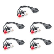 5X OBD2 Diagnostikkabel för Kline Euro5 Motorcykel 16-Stift Till 3-Stift 4-Stift 6-Stift OBD2 3 i 1 Diagnostisk Adapter