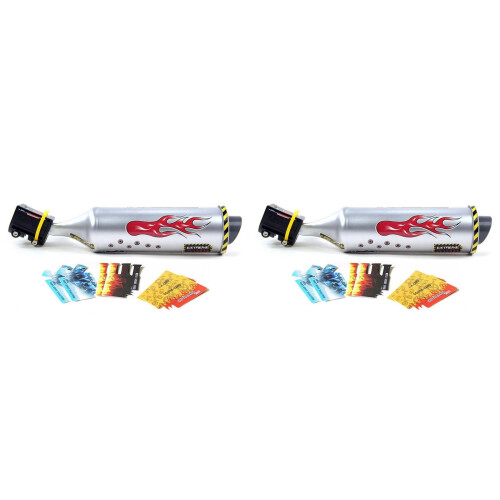 2X Bike Turbo Exhaust Pipe,Bicycle Sound System,Turbo Spoke Modification,Sturdy Design,High Performance