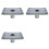3X Base de Assento de  7x7 Polegadas, Pedestal e Base com Soquete de Pino de 3/4 Polegadas, Acessórios para , Montagem de Assento de Poste 1