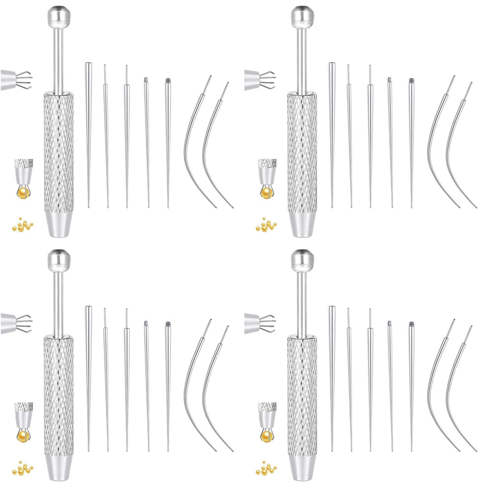 4X Piercing Taper  Grabber Tool for Changing Jewelry -Flat Back Earrings Applicator Tool,Body Piercing Kit