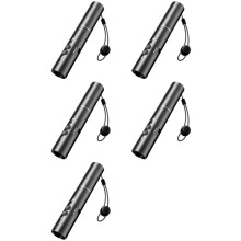 5X Elektronische Pfeife mit USB-Aufladung, Sportpfeife, Hand-Taschenlampe für Fußball, Fußball, Rettungsschwimmer, Klassenzimmer
