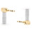 3pcs 3.5mm L Shape Jack Gold Plated 90 Degree Angle Audio Connector Audio Plug Silver 6