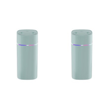 2X Colorful Night Light Small Humidifier Double Spray Air Atomizer USB Silent Home Humidifier Purifying Air Spray Green