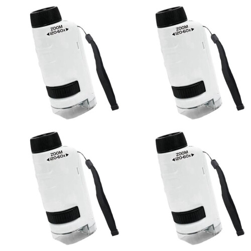 4X Minilabsters Miniscope Kids,  Labsters Portable Microscope,  Labsters Portable Microscope (Biały)