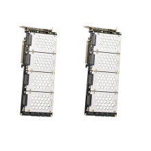 2X PH46-4 4-Disk SFF8639 U.2 NVME &  2.5-Inch Hard Drive to PCIE4.0 Split Card PCIE4.0 X16 Hard Disk Adapter Card