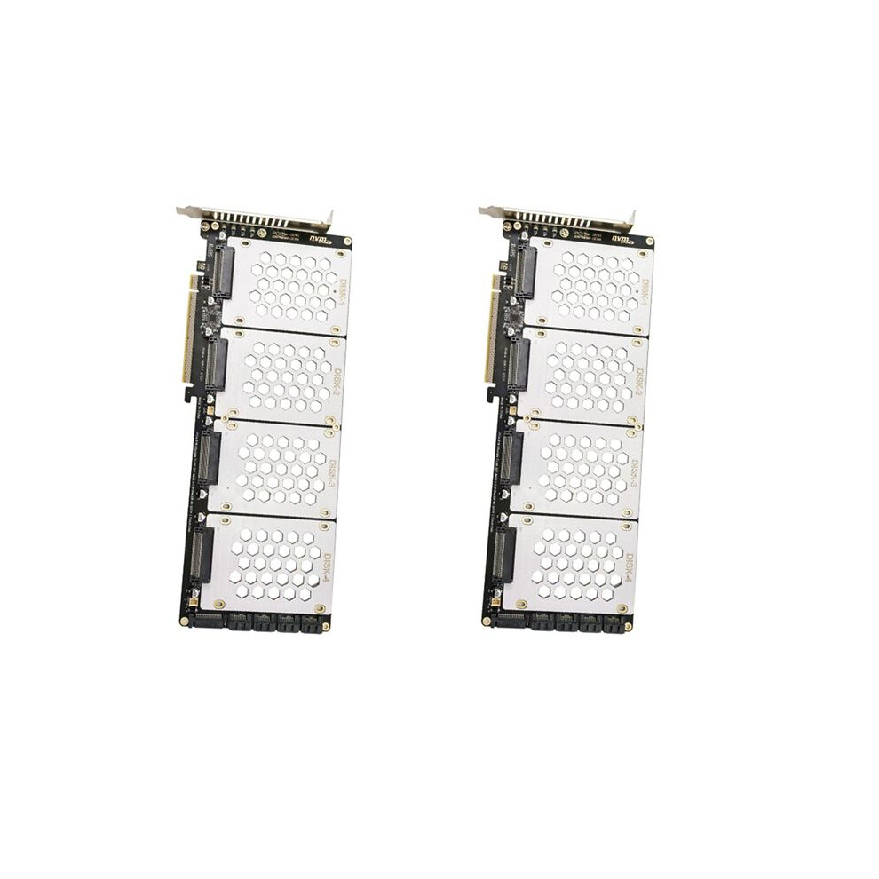 2X Ph46-4 4-Disk Sff8639 U.2 Nvme & 2.5-Inch Hard Drive To Pcie4.0 Split Card Pcie4.0 X16 Hard Disk Adapter Card 4713063252540