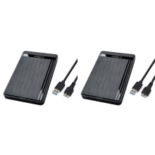 2pcs 2.5inch to USB3.0 HDD Enclosure Mobile Hard Drive Cases for SSD External Storage HDD Box with USB3.0 Cable