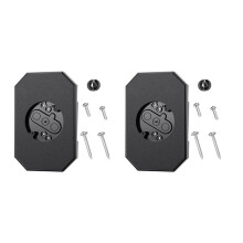 2X Siding Mounting Kit, 8141DBL Light Mounting Block, Siding Mounting Plate for Lap Double and 4 Inch Siding Black