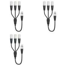 3X 3Pin XLR Female to 3 Male Y Splitter Cable,3 Way XLR Splitter Cable for Mixer Microphone