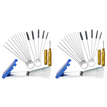 Carburetor Cleaning Kit, 26 Wires + 20 Needles + 10 Brushes + 2 Pick, Premium Torch Tip Cleaner, Carbons Dirt Jet Remove