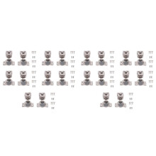 20 Stuks 1-1/4 Inch 3D-Overlay Soft Close Verborgen Scharnieren voor Deur met Frame, Controle Sluitsnelheid, Open Hoek van 105