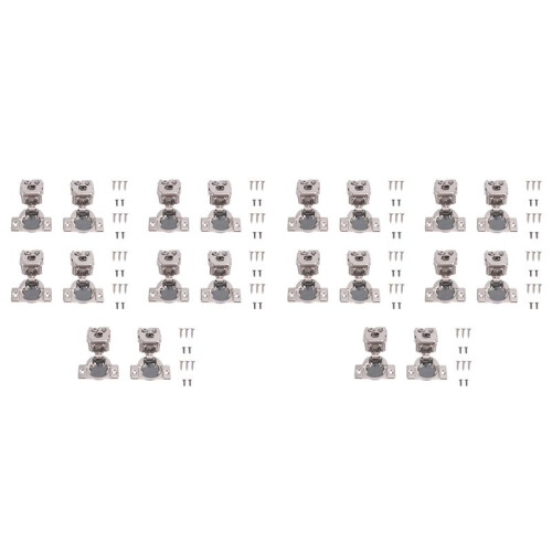 20 Pack 1-1/4 Inch 3D Overlay Soft Close Concealed Hinges for Face Frame Door, Control Closing Speed,105 Open Angle