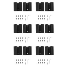 12X Gereedschapskist Railklem Autorailklem voor Systeemrail voor Hoekbeugels Gereedschapsset Metalen Railadapters Interieuraccessoires