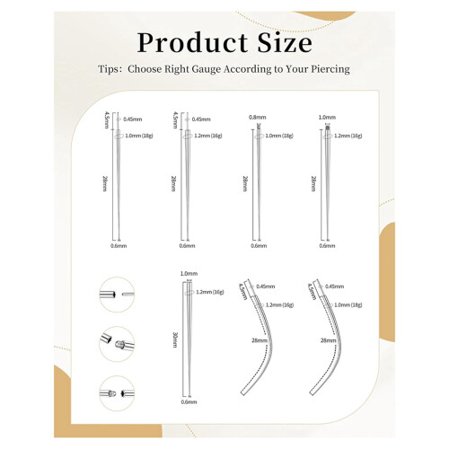 3X Piercing Taper  Grabber Tool for Changing Jewelry -Flat Back Earrings Applicator Tool,Body Piercing Kit