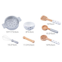 2X Kinder Küchenspielzeug DIY Kochen Vortäuschen Spiel Simulation Holzküche Essen Spielzeug für Kinder Spielzeug Set - Küchengeräte