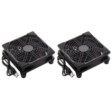 2pcs 120mm Fan Router Cooling Fan Diy Pc Cooler Box Tv Wireless Silent  5v Power Usb 12cm with Screws Protective Net
