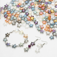 120Pcs Crystal Pendant Fish Starfish Shape Glass Faceted Beads Crafts Material Jewelry Making Earing Supplier