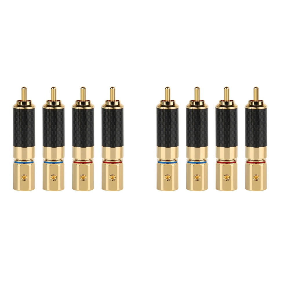 Photos - Printer Part Zandona 8X HiFi RCA Connector 10mm Carbon Fiber Gold Plated Lotus Plug Speaker Terminal Audio Power Subwoofer Amplifier 