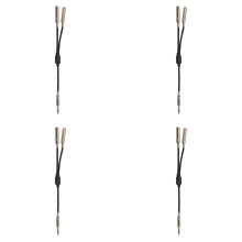 4pièces 6,35 mm 1/4 Pouce Stéréo Jack Splitter Adaptateur de Câble le Fiche de Plomb Doubler 6,35 mm les Douilles