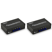 2X FJGEAR AV Switcher 4 Into 1 Out Av RCA Interface Audio and Video Switcher Multi-Function 4-Way AV Switcher
