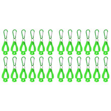 24X Glove Clips for Work Glove Holders Glove Belt Clip with Metal Carabiners for Construction Worker Guard Labor(Green)