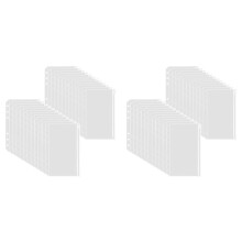 100PCS A6 Binder Pockets 6 Holes Binder Pouch Zipper Folders for 6-Ring Binder PVC Cash Budget Envelopes Zipper Bag