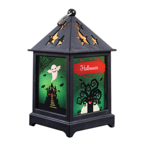Halloween LED Lantern6.5x6.5x12.5cm Eco PVC