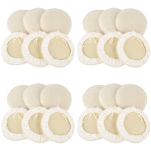 24 Pieces of 7-Inch Wool-Like Plush Polishing Disc Bundled with Lace- Wool Polishing Set Wool Pad Buffer Polishing