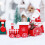 Wooden Christmas Train Ornament Set3pcs 5