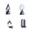 4er-Pack geometrische Metallwandhaken 1