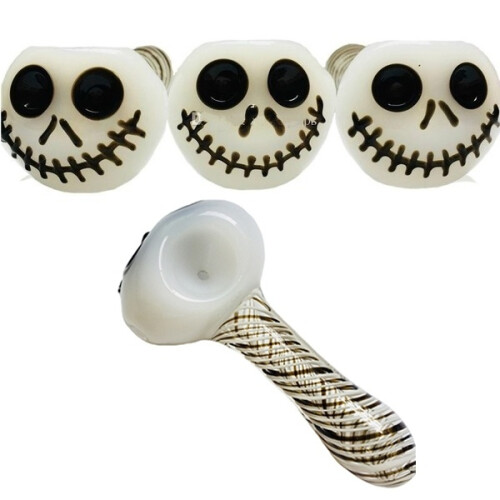 Γυάλινη πίπα καπνίσματος Skeleton Head