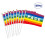 Mini Rainbow Peace Flag, Polyester, 14x21cm, 50or100pcs 1
