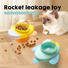 Juguetes Interactivos para Gatos, Juguete Giratorio para Perros y Gatos, Juguete para Aliviar el Aburrimiento, Dispensador de Comida para Mascotas A