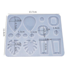 2X DIY Earring Resin Mold, Handmade Dangling Earring Silicone Mold, UV Epoxy Mold, Used for Jewelry Making Tools B