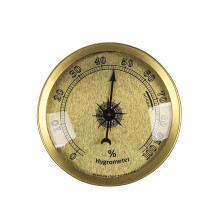 Analog Cigar Hygrometer Alloy Acrylic57x16mm