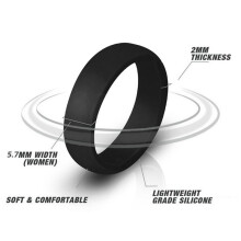 5,7 Mm, Beliebt bei MäNnern und Frauen, Silikon-Cool-Ringe, Silikon-Ehering, Umweltfreundlicher Outdoor-Sport-Ring, 4 StüCk, 4