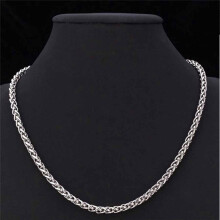 4X Fashion Jewelry Stainless Steel Necklaces for Men Women Keel Chain Choker Necklace 3mm 24Inch