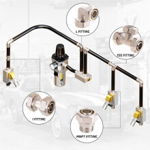 3/4Inch Straight Air Piping Fittings, 3/4 X 1/2Inch Male NPT Threads Adapter Fittings, Brass-Nickel Plated, 2PCS