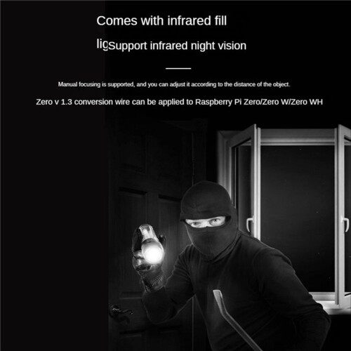 8X 5MP OV5647 Camera Module Non-Night Vision Version for Raspberry Pi 75 Degree 3.6mm Adjustable Focus 1080P HD Webcam 2