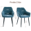 AINPECCA (Teal) 2 Dining Chairs Set Velvet Padded Seat Home 6