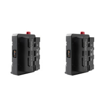 2X Power Adapter Mount Plate for V/V Mount Battery to NP-F NP-F960 NP-F970,D-Tap for Camera/LED Z Cam E2/F6/S6