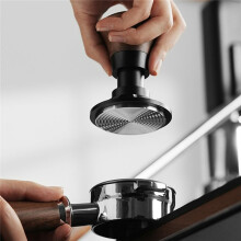 58,35 mm Espresso-Tamper voor Koffie, Walnoot, Handmatige Tamper met Constant Niveau en Geluidsfeedback, Geschikt voor 58 mm B