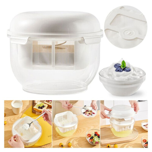 3L Yogurt Strainer Water Draining Fine Mesh Strainer Multipurpose Yogurt Cheese Maker Machine for Juicing Soy Milk 2