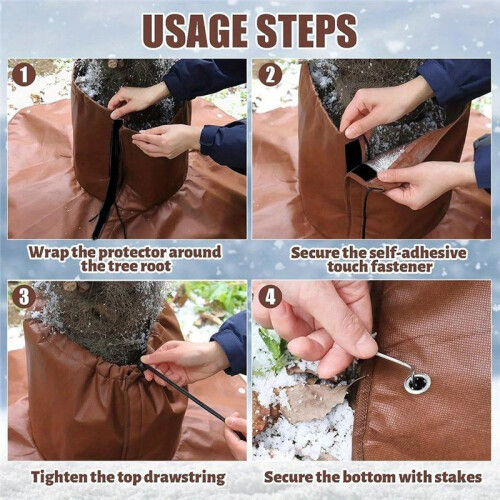 Tree Root Insulation Protective Cover Winter  Tree Root Protector  Tree Root Frost Freeze Protection Bag Gray 2