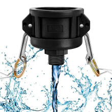 2X IBC Tote Fittings for 275 330 Gallon Tote Tank-2 Inch Cam Lock Fittings-for 3/4 Inch Male Garden Thread IBC Tote