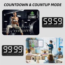 Timer da Cucina Digitale con Display Extra-Large e Schermo LED da 7,4", Timer con Supporto Magnetico per Cucinare In Casa e In Palestra, Nero