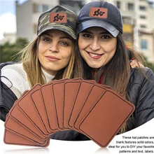 180Pcs Laser Engraving Blanks, Blank Leather Patch for Hat, Wear-Resistant, Not Easy to Fade