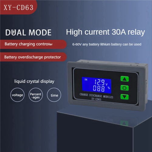 2X XY-CD63 CD63 30A Battery Charging Control Module Full Power Off  Voltage Protection Undervoltage Power Protector 1