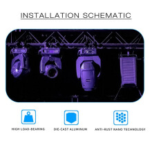 2Pair Aluminum Stage Light Hook Moving Light Truss Clip Safety Load 150KG for DJ Disco Stage Equipment(A)