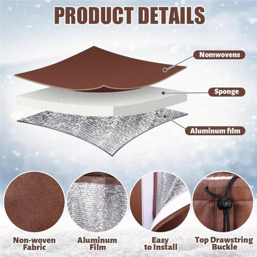 Tree Root Insulation Protective Cover Winter  Tree Root Protector  Tree Root Frost Freeze Protection Bag Brown 1